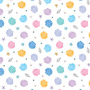 Little Shells White Cotton 44"/45" Fabric Per Yard