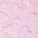 Luxe Cuddle Hearts Blush Fabric per yard