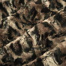 Taupe/Black Luxe Cuddle Bobcat 52"/57" Fabric per yard