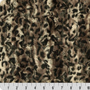 Taupe/Black Luxe Cuddle Bobcat 52"/57" Fabric per yard
