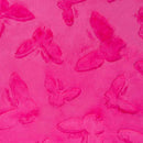 Luxe Cuddle Butterfly Think Pink 58" - 60" Fabric per yard