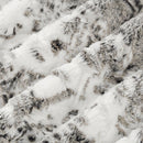 Luxe Cuddle Snowy Owl Charcoal 58" - 60" Fabric per yard