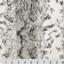 Luxe Cuddle Snowy Owl Charcoal 58" - 60" Fabric per yard