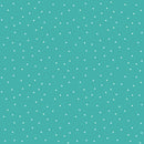 Green Aqua Small Dot Cotton Wideback Fabric per yard