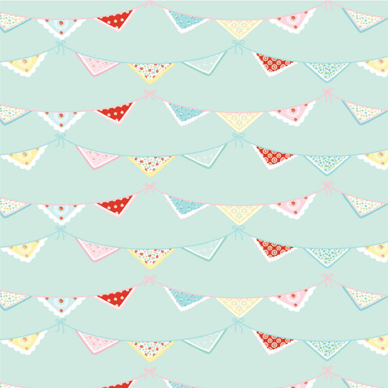 Market Day - Bunting Print - Mint