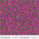 Magenta Greenery Midnight Blooms Cotton 44"/45" Fabric Per Yard