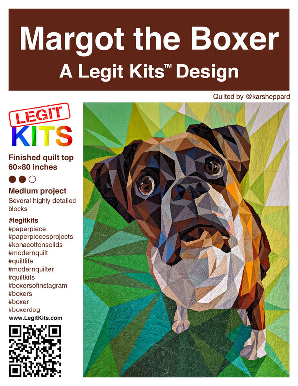 Margot the Boxer Quilt Kit