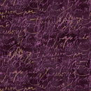 Mauve Fluidity Script Small Cotton 44/45" Fabric Per Yard