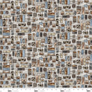 Mist Wood Burn Art Wall Out of the Woodwork Cotton 44"/45" Fabric Per Yard