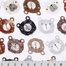 Multi Cozy Cubs Cloud Cuddle Fabric per yard