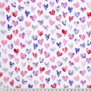 Heart Hues Digital Cuddle Fabric per yard