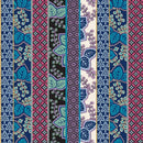Multi Kamakura Stripe Cotton 43"/44" Fabric Per Yard