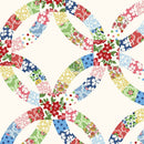 Merry-Go-Round Double Wedding Ring Cotton Wideback Fabric per yard