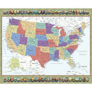 US MAP Where Are You From Cotton 44"/45" Fabric Per Yard