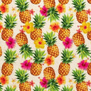 Tropicana Pineapple Toss Canvas Wideback Fabric Per Yard