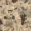 Multi Vintage 3 Sisters Haunted Mansion 44"/45" Fabric Per Yard