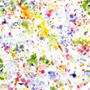 White Paint Splatter Wideback Cotton Fabric Per Yard