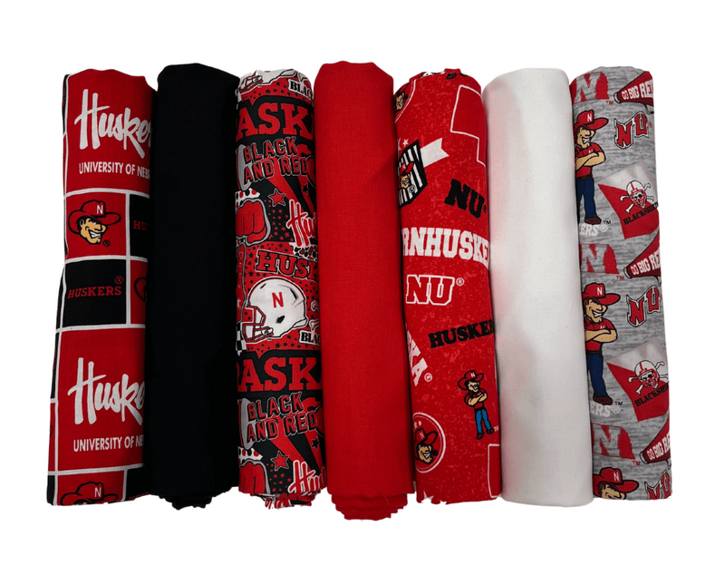 Nebraska Cornhuskers - One Yard Bundle - 7 pack