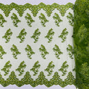 Helena Floral Beaded Lace Fabric