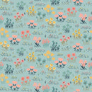 Painted Blossoms - Wild Flowers - Teal