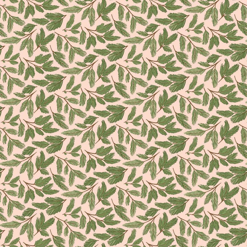 Prairie Christmas - Pine Boughs - Pink