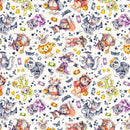 Character Costume Toss White Cotton 44"/45" Fabric Per Yard