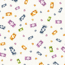 Candy Toss White Cotton 44"/45" Fabric Per Yard