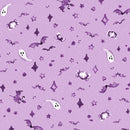 Halloween Mini Motifs Purple Cotton 44"/45" Fabric Per Yard