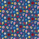 Blue Patch Perfect Girl World Cotton 43"/44" Fabric Per Yard