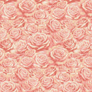 Pink Roses Are Red Rose Bouquets Cotton Wideback 118"  Fabric Per Yard