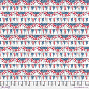 Red Americas Birthday Bunting Cotton 44"/45" Fabric Per Yard