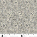Paisley Gray Nightfall 44"/45" Cotton Fabric Per Yard