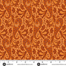 Paisley Orange Nightfall 44"/45" Cotton Fabric Per Yard