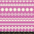 Paper Cuts 2 Heliotrope Lavender Stripes Knit Cotton 43"/44" Fabric Per Yard