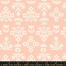 Paper Cuts 2 Peach Puff Peach Fresh Cut Flowers Florals Folk Cotton 43"/44" Fabric Per Yard