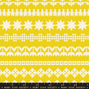 Paper Cuts 2 Starfruit Yellow Stripes Knit Cotton 43"/44" Fabric Per Yard