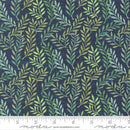 Paper Hamlet Midnight Leaves Cotton 44"/45" Fabric Per Yard