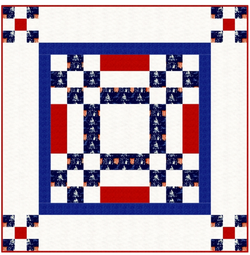 Patriotic Nine Patch - Quilt Kit