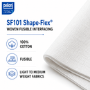 Pellon® SF101 Shape-Flex® Fusible Woven Cotton Interfacing – 20" x 10 Yard Bolt (White)