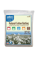 Pellon® Natural Cotton Batting With Scrim  90" x 108" Queen Size Package.