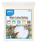 Pellon® White Cotton Batting With Scrim  45" x 60" Crib Size Package.