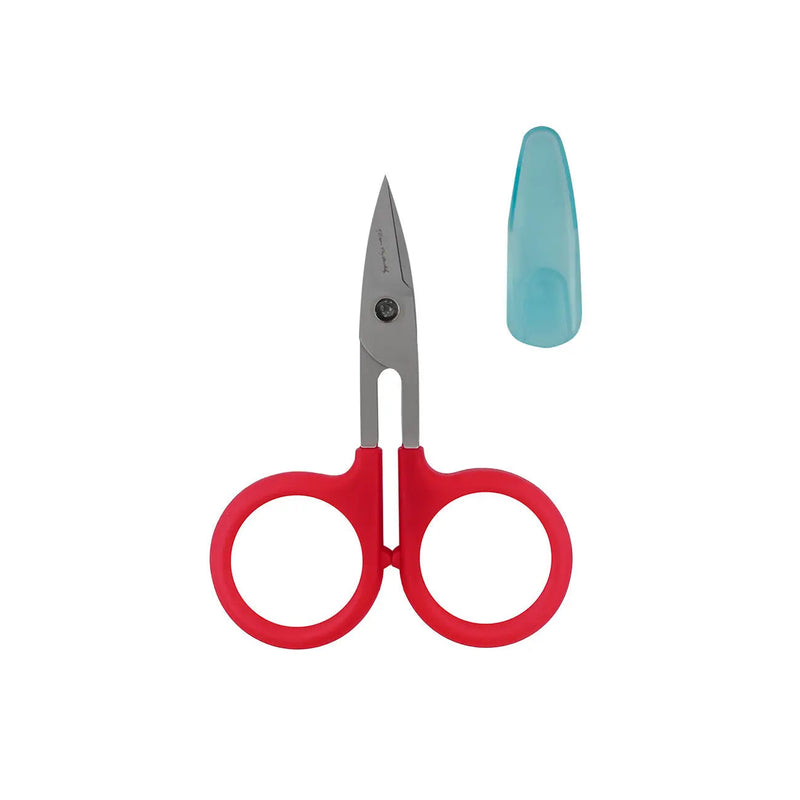 Perfect Scissors Red 3-3/4in Small curved Micro-Serrated Non-slip Blad