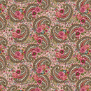 Pink Paisley Lost Gardens of Heligan Cotton 43"/44" Fabric Per Yard
