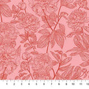 Pink Peonies Indelible by Anna Maria for Northcott Cotton 44"/45" Fabric Per Yard