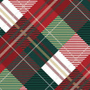 Plaid Tidings Digital Cuddle Fabric per yard