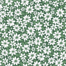 Poinsettia Green Merry Mix 43"/44" Cotton Fabric Per Yard