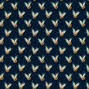 Prussian Blue Feathery Foulard Lost Gardens of Heligan Cotton 43"/44" Fabric Per Yard