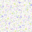 Purple Green Paint Splatter Cotton Wideback Fabric per yard
