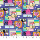 Purple Joyful 44"/45" Cotton Fabric Per Yard