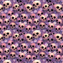 Purple Skulls Witchypoo Cotton 44"/45" Fabric Per Yard